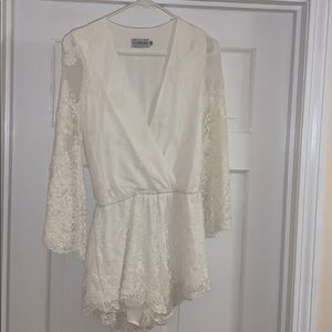 White lace romper